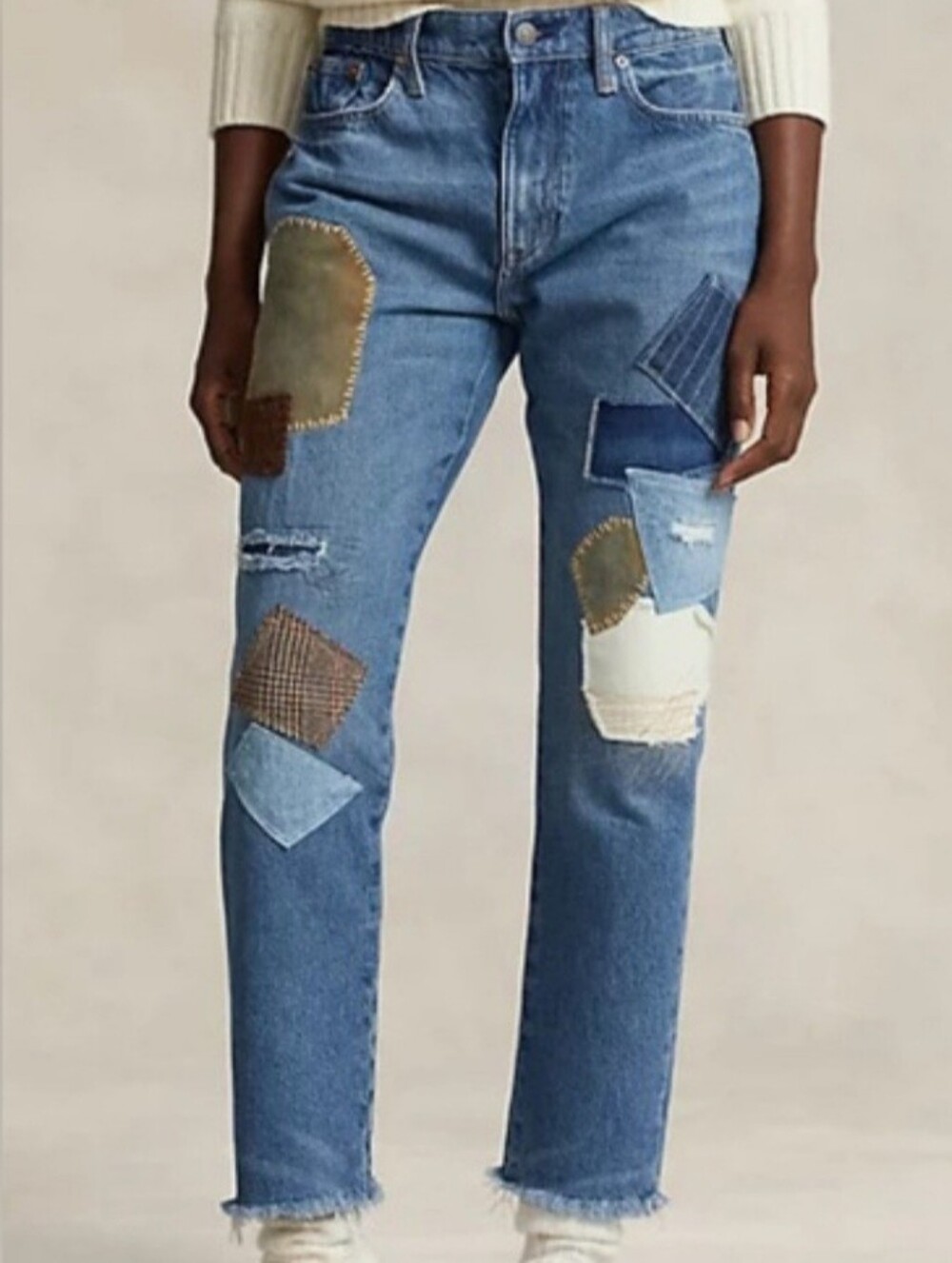 Ralph Lauren Polo Slim Boyfriend Patchwork Jeans w/Tags SZ 28